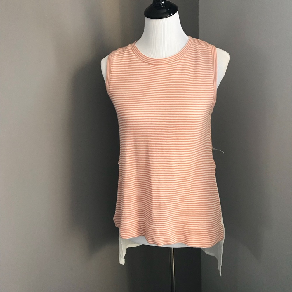 Zara Striped Tunic Tank Small Women’s Orange New - Picture 1 of 5